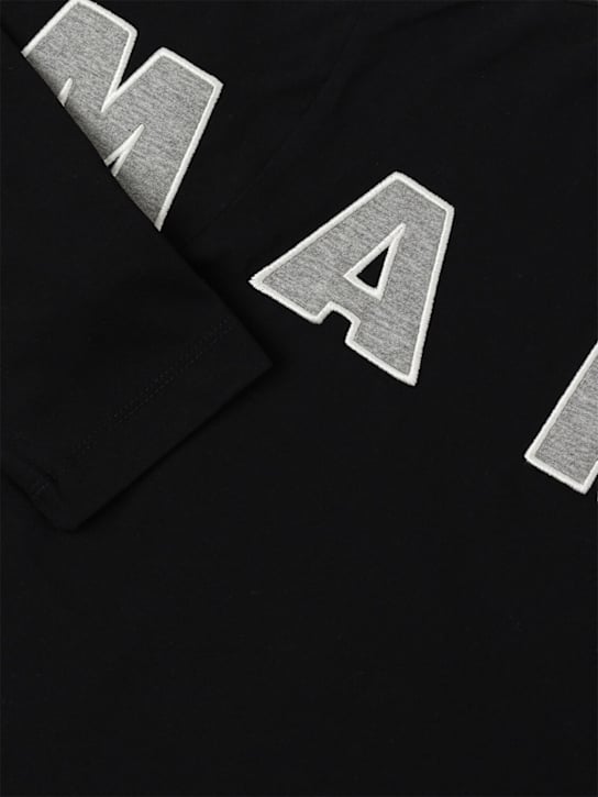 Marni Junior: 프린티드 코튼 저지 티셔츠 - 블랙 - kids-girls_1 | Luisa Via Roma