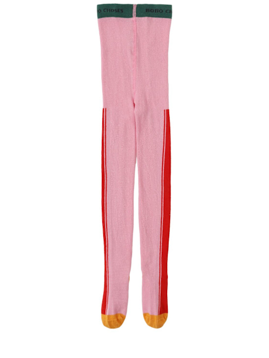 Bobo Choses: Color block tights - ピンク - kids-girls_0 | Luisa Via Roma