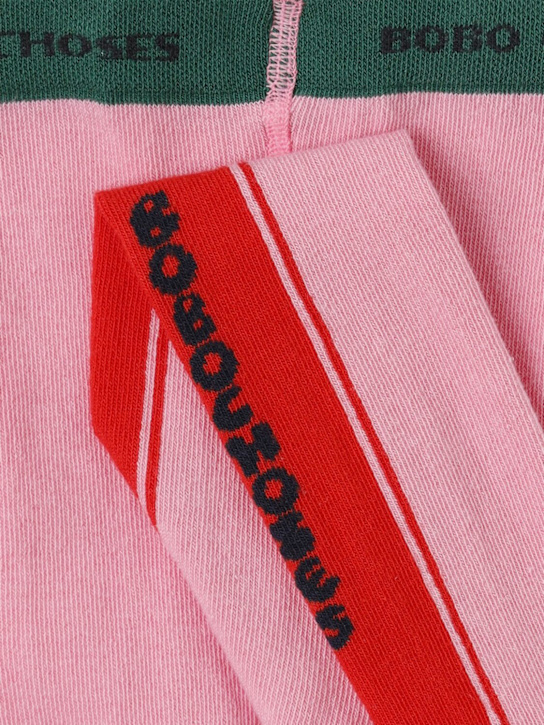 Bobo Choses: Color block tights - ピンク - kids-girls_1 | Luisa Via Roma