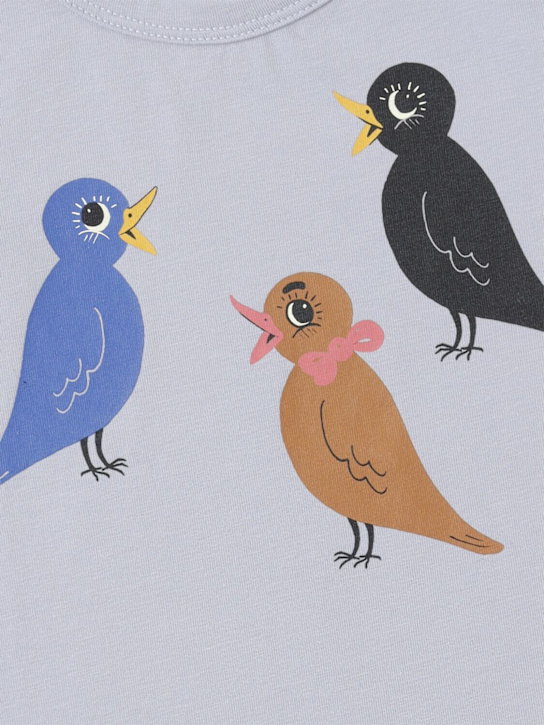 Mini Rodini: Printed cotton blend jersey t-shirt - パープル - kids-girls_1 | Luisa Via Roma