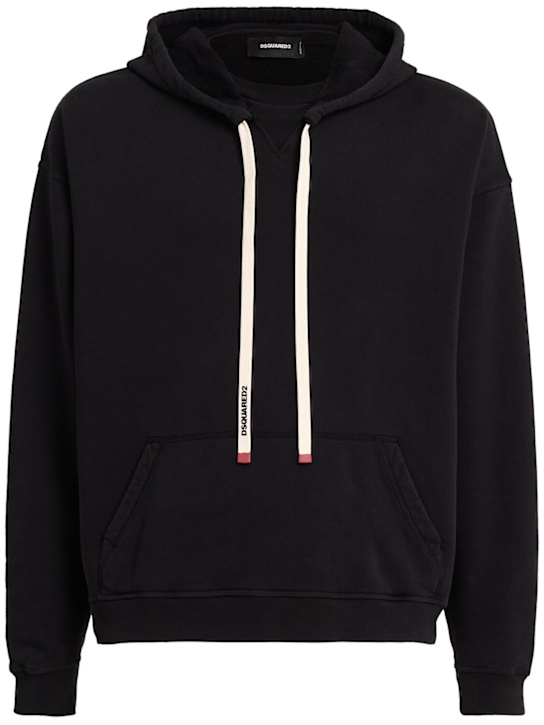 Dsquared2: Relax fit cotton hoodie - men_0 | Luisa Via Roma