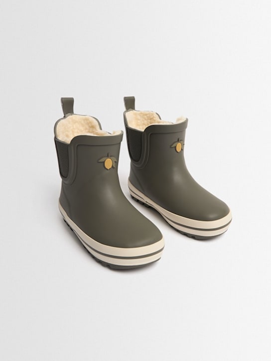 Konges Sløjd: Lemon rubber rain boots - Light Grey - kids-boys_1 | Luisa Via Roma