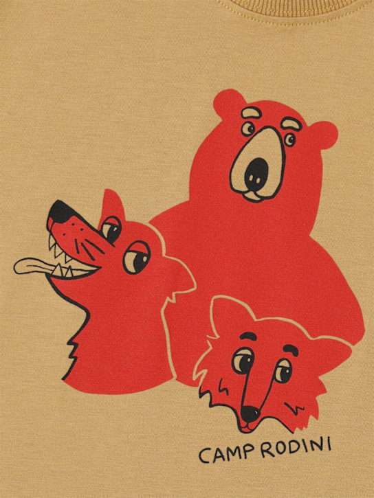 Mini Rodini: Printed cotton jersey t-shirt - Beige - kids-boys_1 | Luisa Via Roma