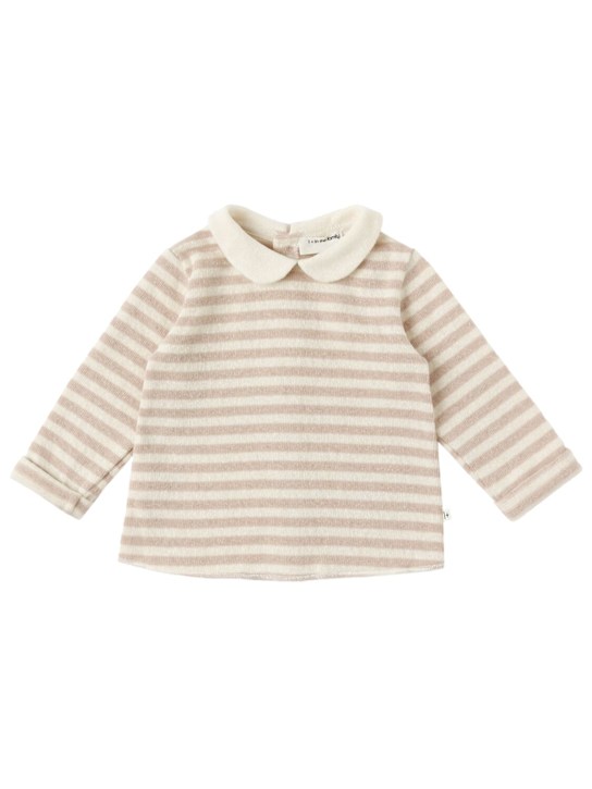 1 + IN THE FAMILY: Cotton blend cardigan - ベージュ - kids-girls_0 | Luisa Via Roma