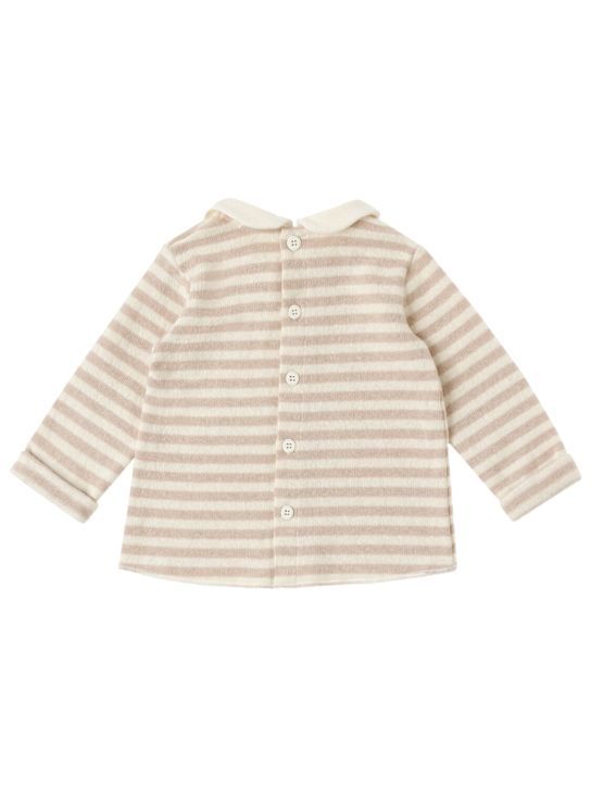 1 + IN THE FAMILY: Cotton blend cardigan - ベージュ - kids-girls_1 | Luisa Via Roma