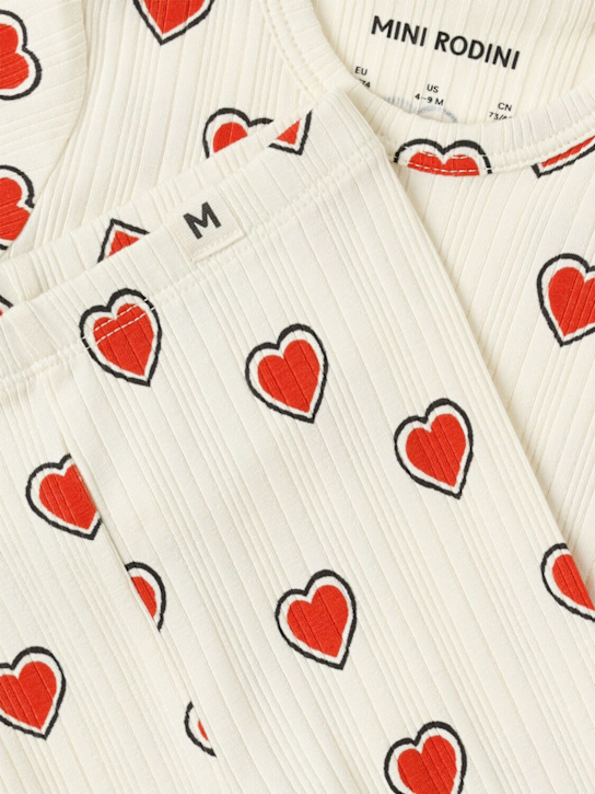 Mini Rodini: Printed jersey bodysuit & pants - Off White - kids-boys_1 | Luisa Via Roma