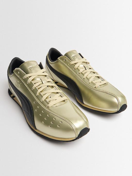 PUMA: Sprint metallic sneakers - Puma Gold - women_1 | Luisa Via Roma