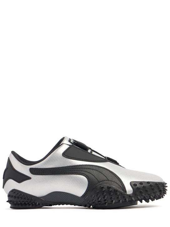 PUMA: Mostro metallic sneakers - Puma Silver - men_0 | Luisa Via Roma
