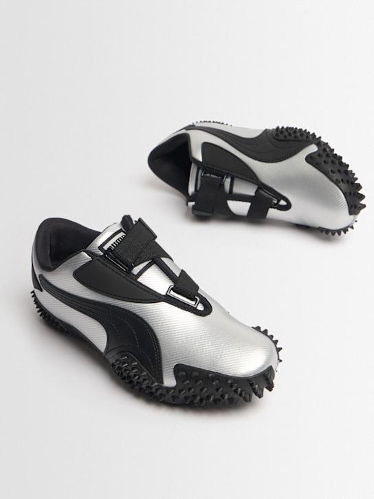 PUMA: Mostro metallic sneakers - Puma Silver - men_1 | Luisa Via Roma