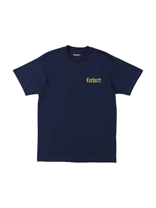 Carhartt WIP: Schooling cotton t-shirt - Navy - kids-boys_0 | Luisa Via Roma