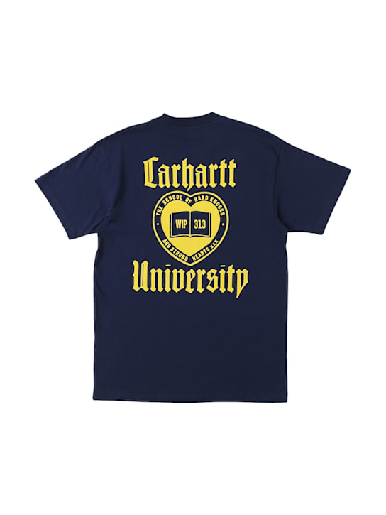 Carhartt WIP: Schooling cotton t-shirt - Navy - kids-boys_1 | Luisa Via Roma