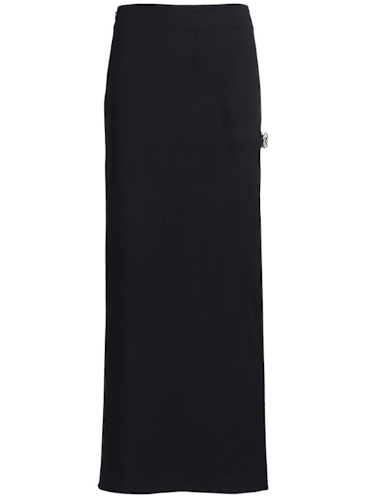 Coperni: Side slit long skirt - Black - women_0 | Luisa Via Roma