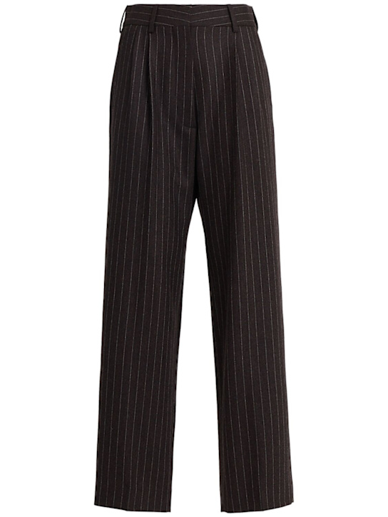 Blazé Milano: Pantaloni dritti Fox in lana e cashmere - women_0 | Luisa Via Roma