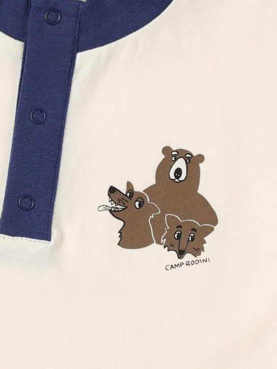 Mini Rodini: Printed cotton jersey t-shirt - Off White - kids-boys_1 | Luisa Via Roma