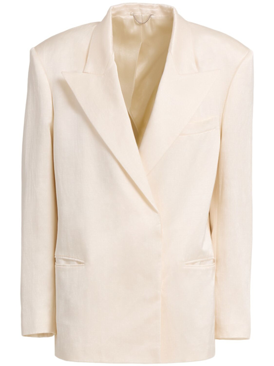 Magda Butrym: Wool blazer - Cream - women_0 | Luisa Via Roma