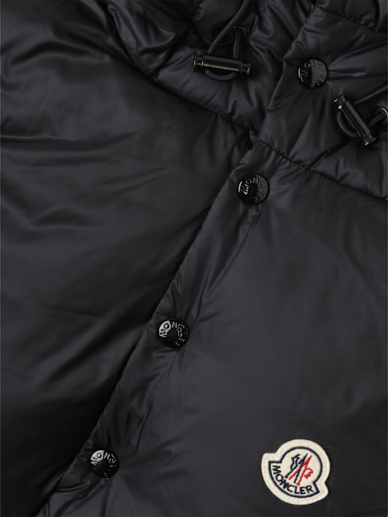 Moncler: Nylon down hood - Black - men_1 | Luisa Via Roma