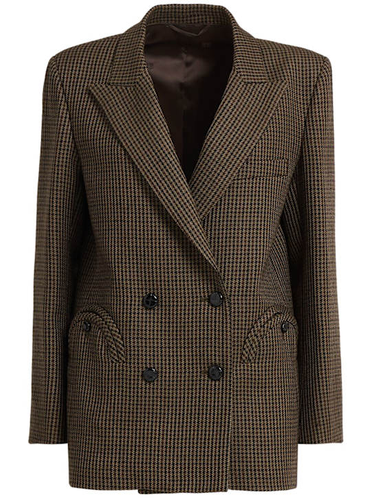 Blazé Milano: Everynight wool blazer jacket - Brown - women_0 | Luisa Via Roma
