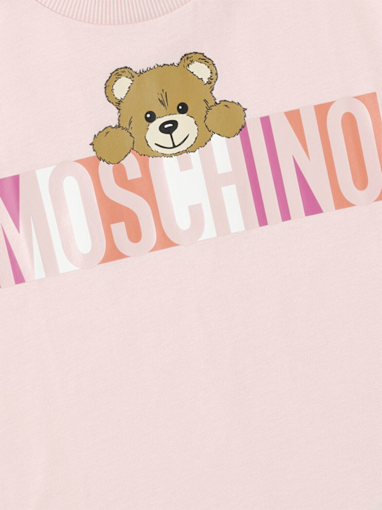 Moschino: コットンジャージーTシャツ - ピンク - kids-girls_1 | Luisa Via Roma