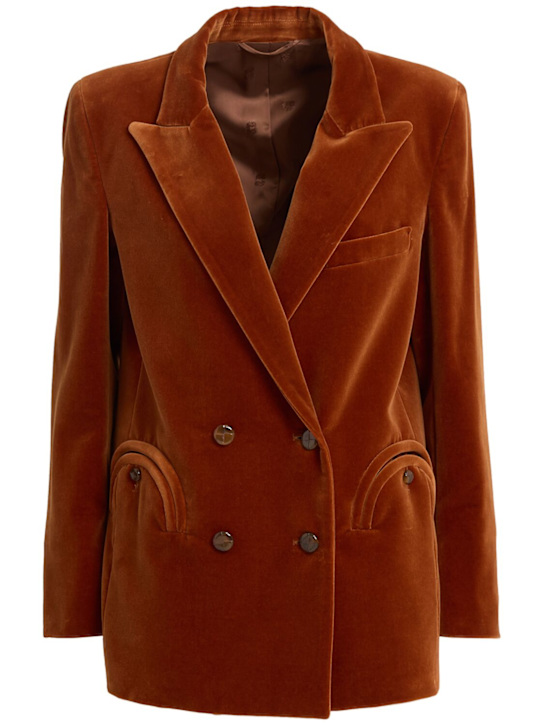 Blazé Milano: Everynight cotton velvet blazer - women_0 | Luisa Via Roma