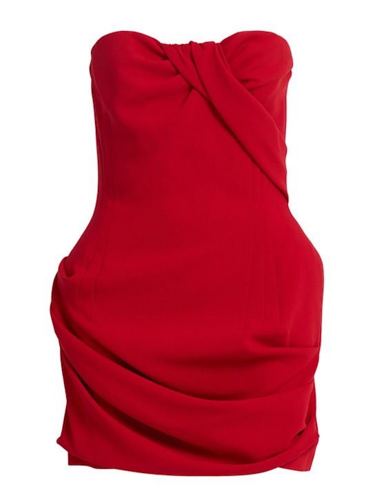 Magda Butrym: Strapless wool blend mini dress - women_0 | Luisa Via Roma