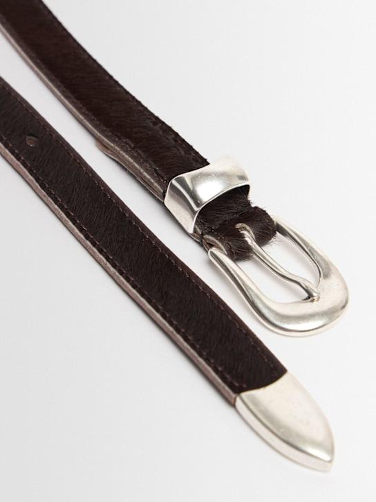 Our Legacy: Leather belt - ブラウン - men_1 | Luisa Via Roma