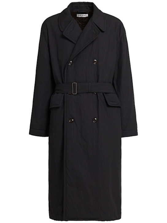 Our Legacy: Lyocell blend trench coat - Black - men_0 | Luisa Via Roma