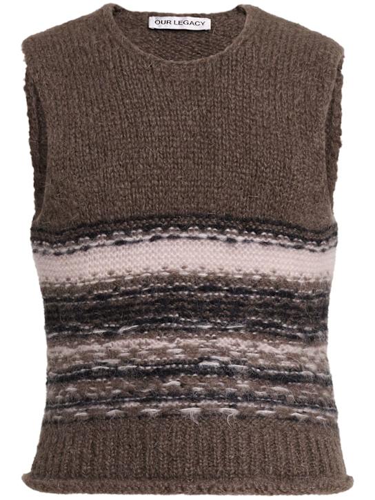 Our Legacy: Mohair blend vest - Brown - men_0 | Luisa Via Roma