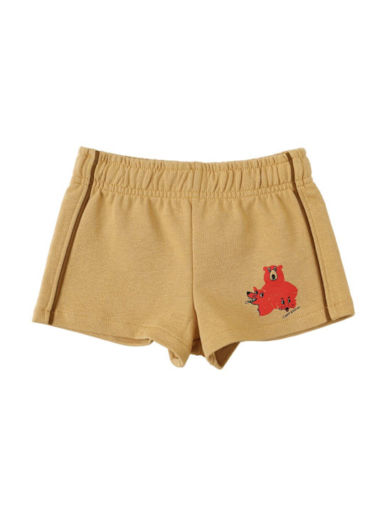 Mini Rodini: Printed cotton sweat shorts - Beige - kids-boys_0 | Luisa Via Roma