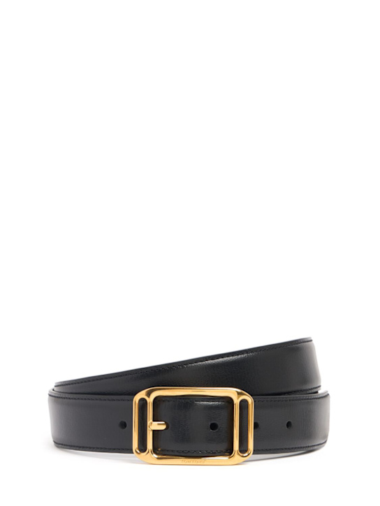 Tom Ford: 32mm glossy leather belt - men_0 | Luisa Via Roma
