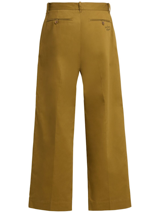 Maison Kitsuné: Relaxed chino pants - Green - men_1 | Luisa Via Roma