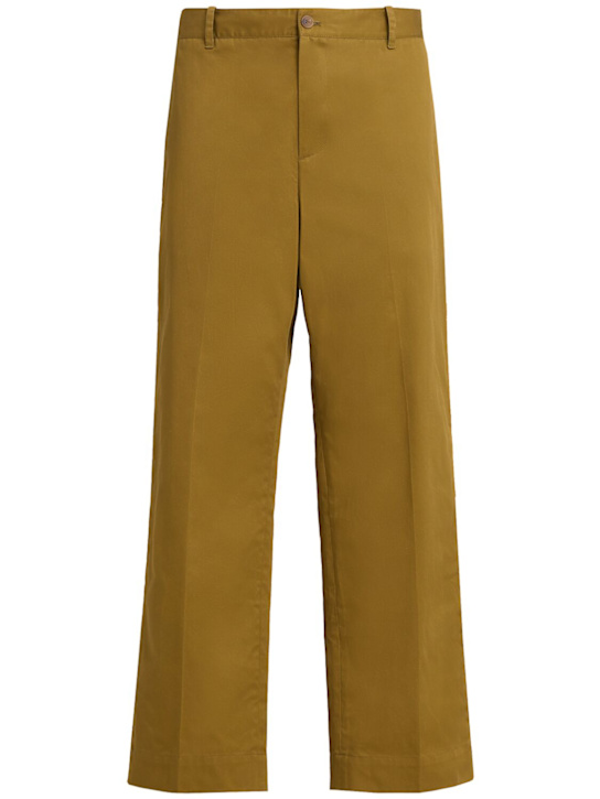 Maison Kitsuné: Relaxed chino pants - Green - men_0 | Luisa Via Roma