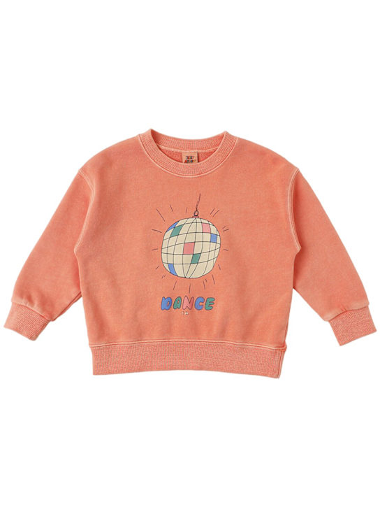 Jellymallow: Printed cotton sweatshirt - ピンク - kids-girls_0 | Luisa Via Roma