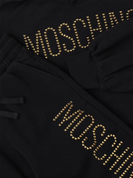 Moschino: コットンスウェットシャツ＆スウェットパンツ - kids-girls_1 | Luisa Via Roma