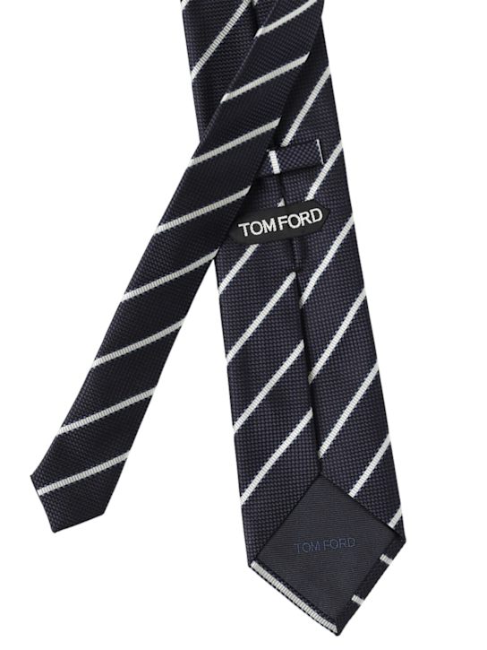 Tom Ford: 8cm Regimental silk tie - men_1 | Luisa Via Roma
