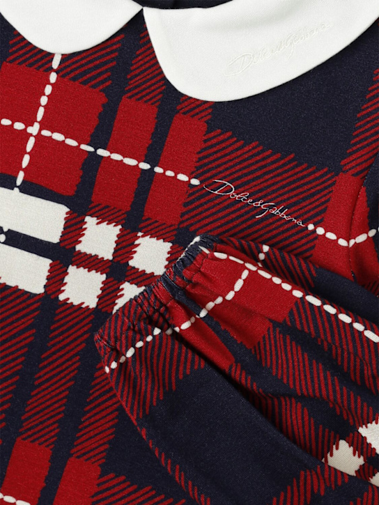 Dolce&Gabbana: Check print dress - マルチカラー - kids-girls_1 | Luisa Via Roma