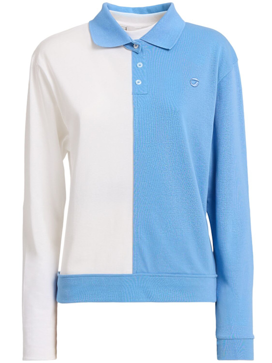 Coperni: Polo bicolore en coton biologique - women_0 | Luisa Via Roma