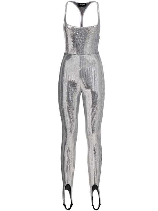 Dsquared2: Sequined long jumpsuit - women_0 | Luisa Via Roma