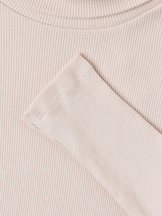 Bonpoint: Cotton jersey turtleneck - ピンク - kids-girls_1 | Luisa Via Roma