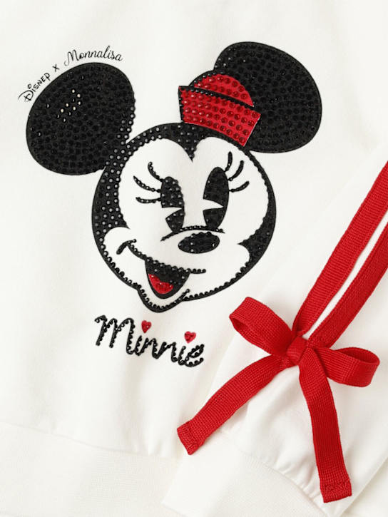 Monnalisa: Sudadera de algodón estampado - Blanco - kids-girls_1 | Luisa Via Roma