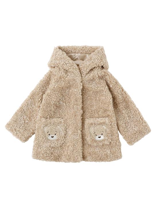 Monnalisa: Teddyweste aus Polyester - Braun - kids-girls_0 | Luisa Via Roma