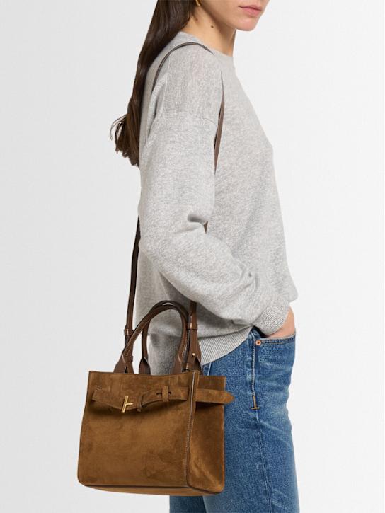 Tom Ford: Small Audrey smooth suede tote bag - Whiskey - women_1 | Luisa Via Roma