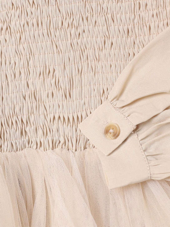 Donsje: Linen blend dress - Beige - kids-girls_1 | Luisa Via Roma