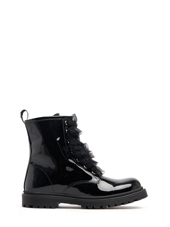 Monnalisa: Patent leather boots - ブラック - kids-girls_0 | Luisa Via Roma