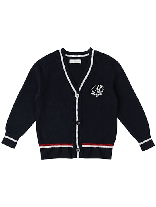 Monnalisa: Cotton knit cardigan - マルチカラー - kids-girls_0 | Luisa Via Roma