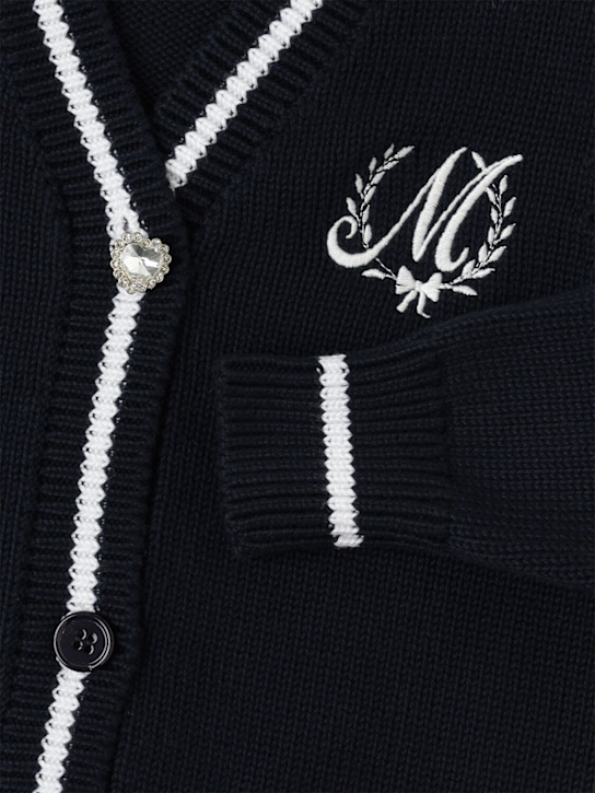 Monnalisa: Cotton knit cardigan - マルチカラー - kids-girls_1 | Luisa Via Roma