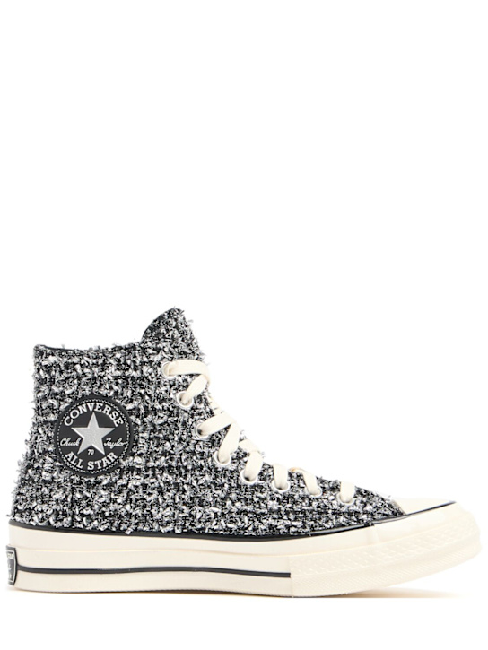 Converse: Chuck 70 metallic sneakers - Black/Silver - women_0 | Luisa Via Roma