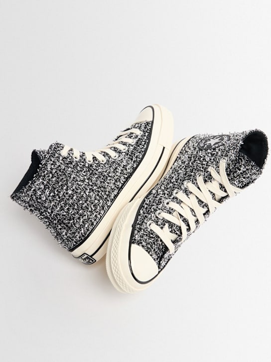 Converse: Chuck 70 metallic sneakers - Black/Silver - women_1 | Luisa Via Roma