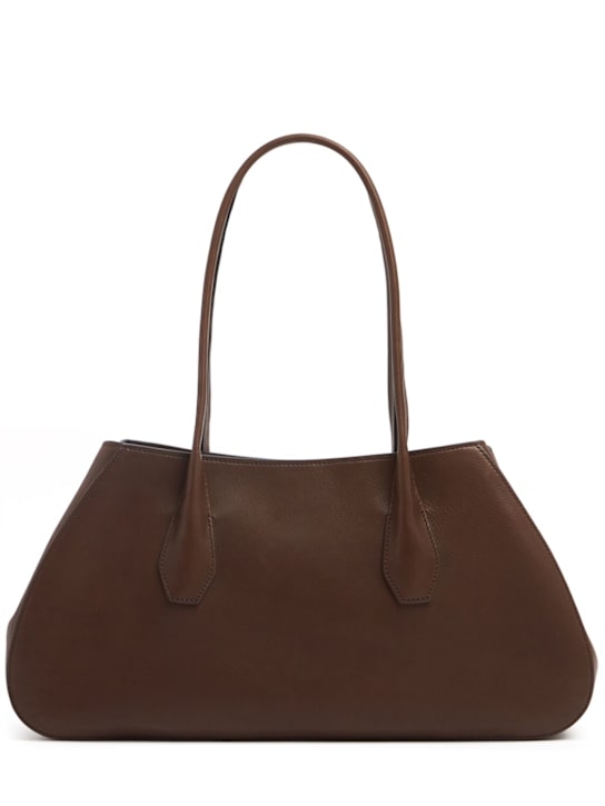 The Row: Alger saddle leather shoulder bag - women_0 | Luisa Via Roma