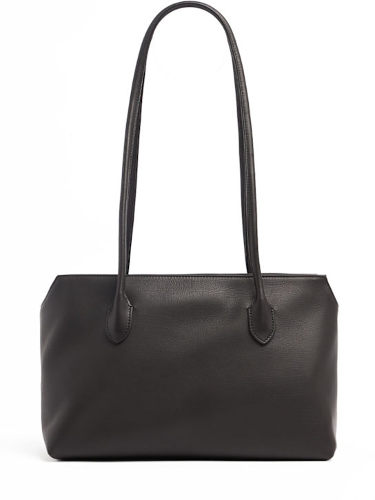 The Row: Terrasse真丝皮革单肩包 - 深棕色 - women_0 | Luisa Via Roma