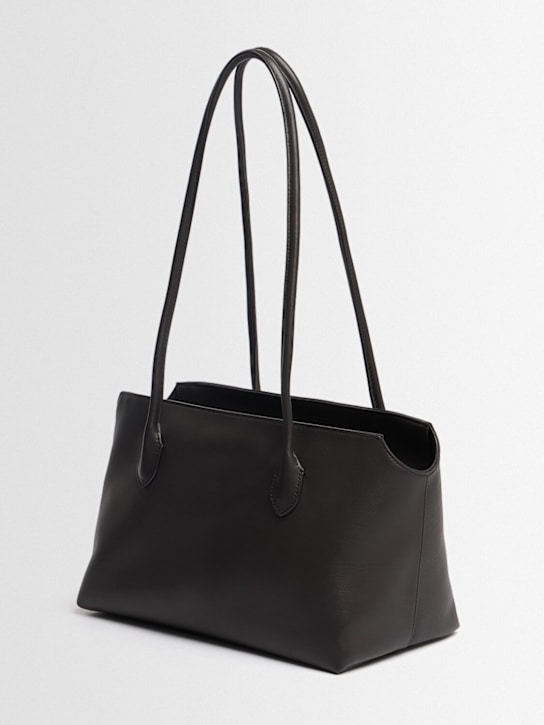 The Row: Terrasse真丝皮革单肩包 - 深棕色 - women_1 | Luisa Via Roma